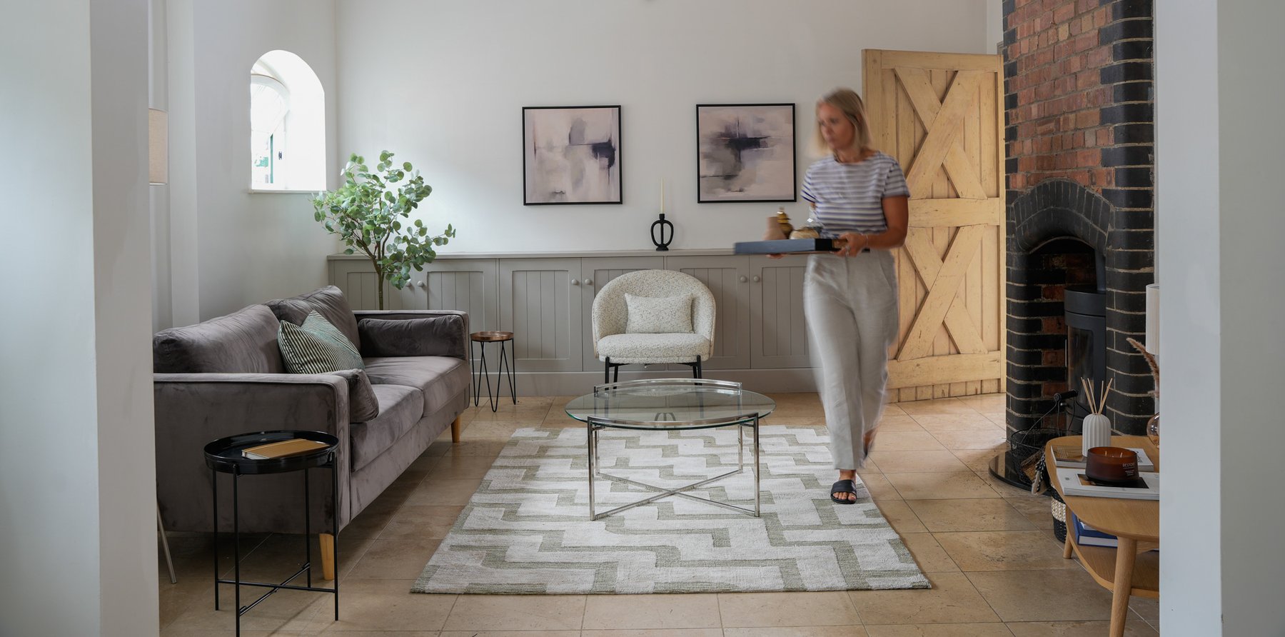 Frederica styling a beautifully staged living room